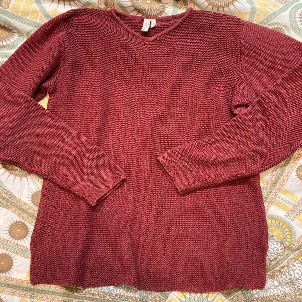 Sahalie Cotton Blend Red Sweater